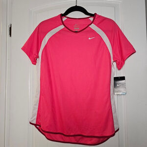 NWT Nike LG bright pink drifit shit